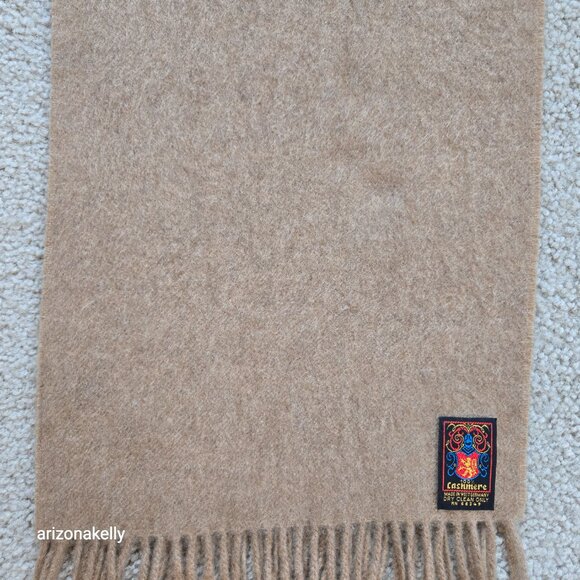 Camel Cashmere Scarf Classic Menswear - Picture 4 of 7